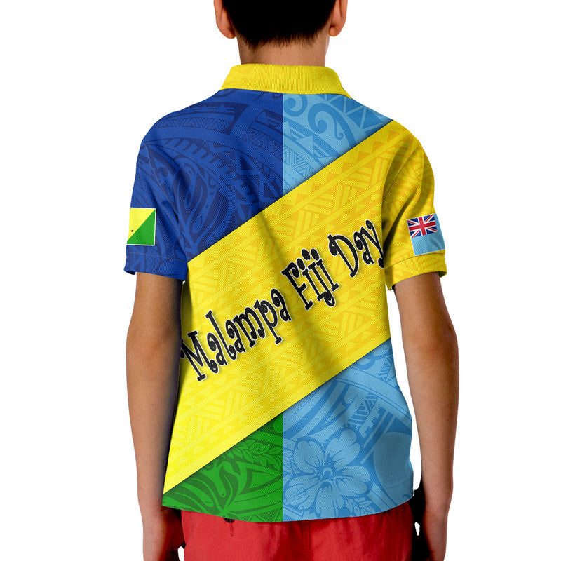 Malampa Fiji Day Polo Shirt Polynesian Line Arty Style LT9 - Polynesian Pride