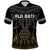 Fiji Rugby Bati Polo Shirt Fijian Coat Of Arms Tapa Pattern LT9 Black - Polynesian Pride