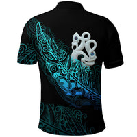 Aotearoa Polo Shirt Fern Mix Manaia Matau LT13 - Polynesian Pride