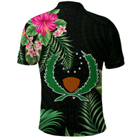 Custom Pohnpei Micronesia Green Polo Shirt Tropical Flowers LT13 - Polynesian Pride