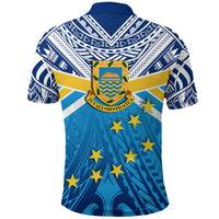 Tuvalu Rugby Polo Shirt Polynesian Flag - Polynesian Pride