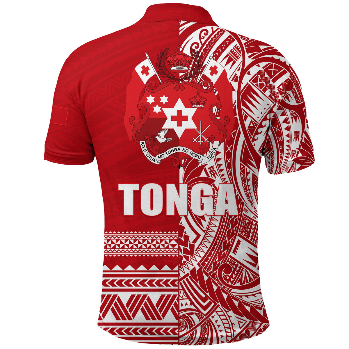 Tonga Rugby Polo Shirt - Rustic - Polynesian Pride
