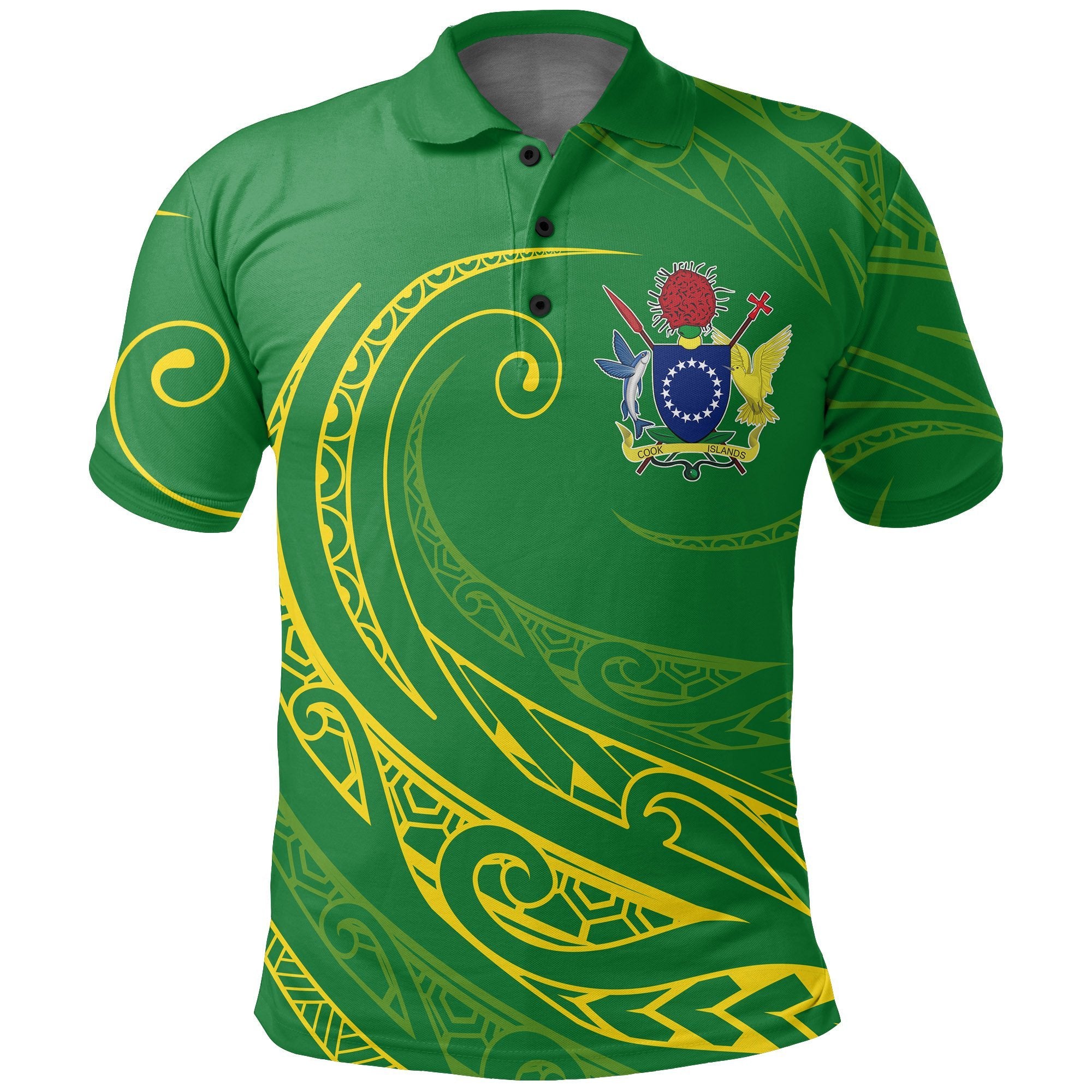 Cook Islands Polo Shirt Frida Style Unisex White - Polynesian Pride