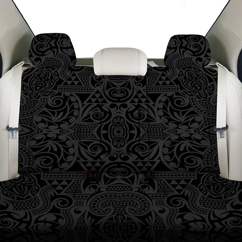 Polynesian Kakau Turtle Gray Back Seat Cover - Polynesian Pride