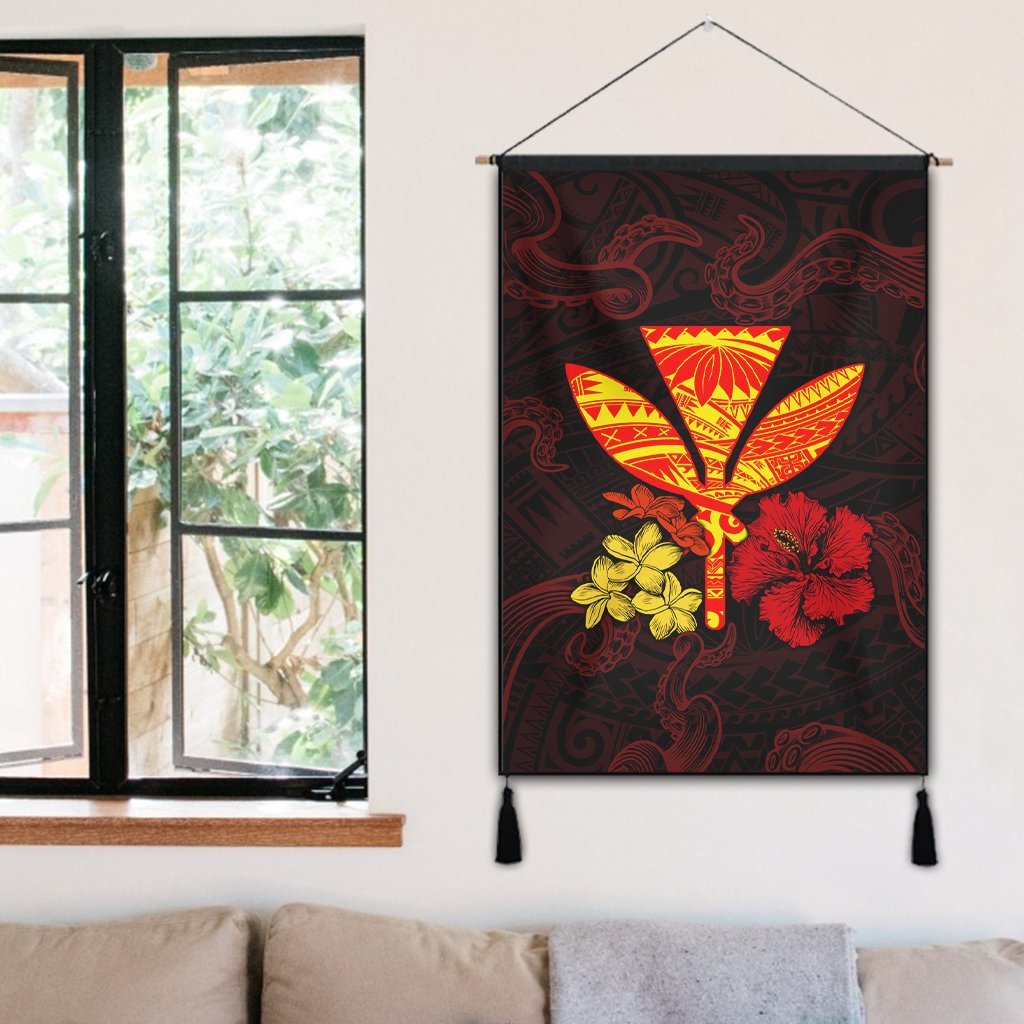 Polynesian Kanaka Maoli Flower Hanging Poster AH - Polynesian Pride