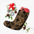 Polynesian Plumeria Mix Gold Black Christmas Stocking - Polynesian Pride