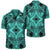 Polynesian Plumeria Mix Turquoise Black Hawaiian Shirt Unisex Black - Polynesian Pride