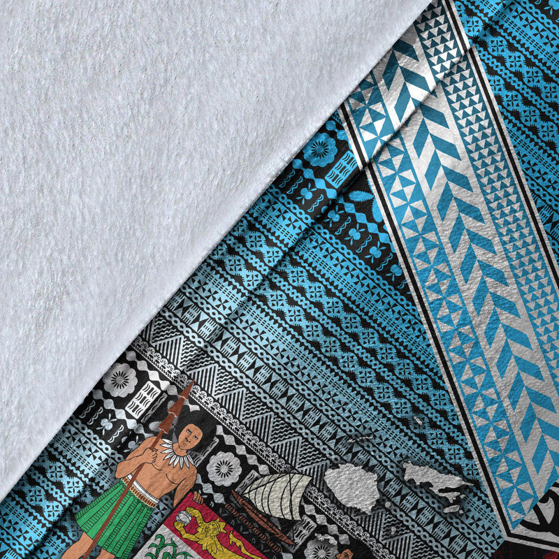 New Zealand And Fiji Premium Blanket Together - Red LT8 - Polynesian Pride