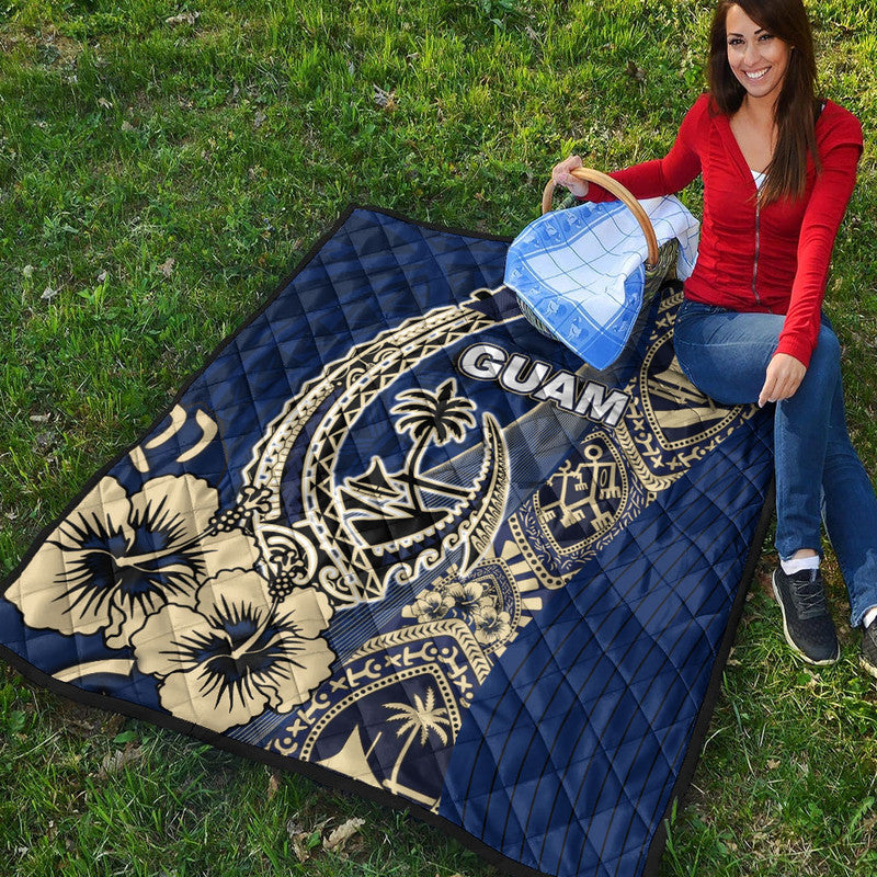 Guam Fish Hook Premium Quilt Blue Style LT6 - Polynesian Pride