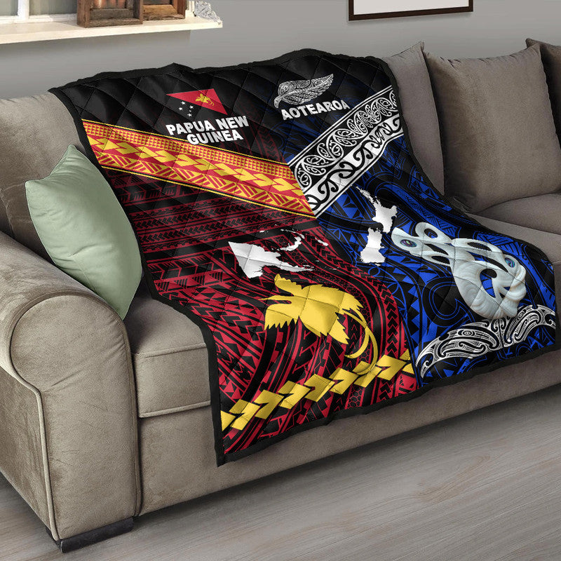 New Zealand And Papua New Guinea Premium Quilt Together - Blue LT8 - Polynesian Pride