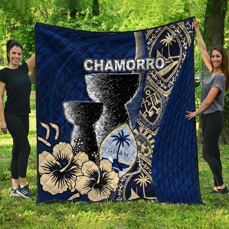 Guam Chamorro Premium Quilt Blue Style LT6 Blue - Polynesian Pride