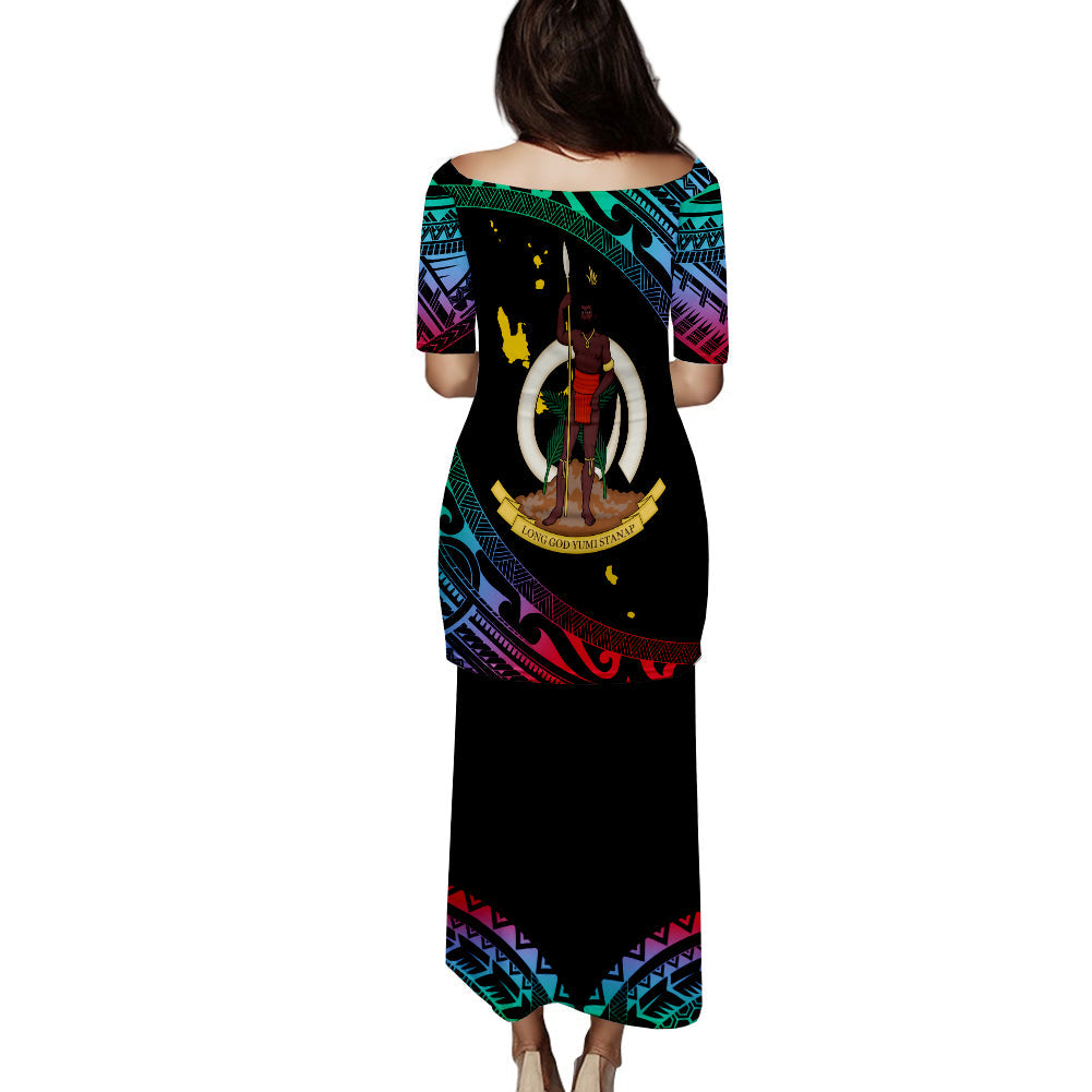 Vanuatu Proud To Be A Ni-Van - Polynesian Pattern Puletasi Dress - Shefa Province LT7 - Polynesian Pride