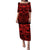 Polynesian Pride Puletasi Dress Polynesian Special Symbol Ver.03 LT14 Red - Polynesian Pride