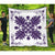 Hawaiian Quilt Maui Plant And Hibiscus Premium Quilt - Purple White - AH Purple - Polynesian Pride