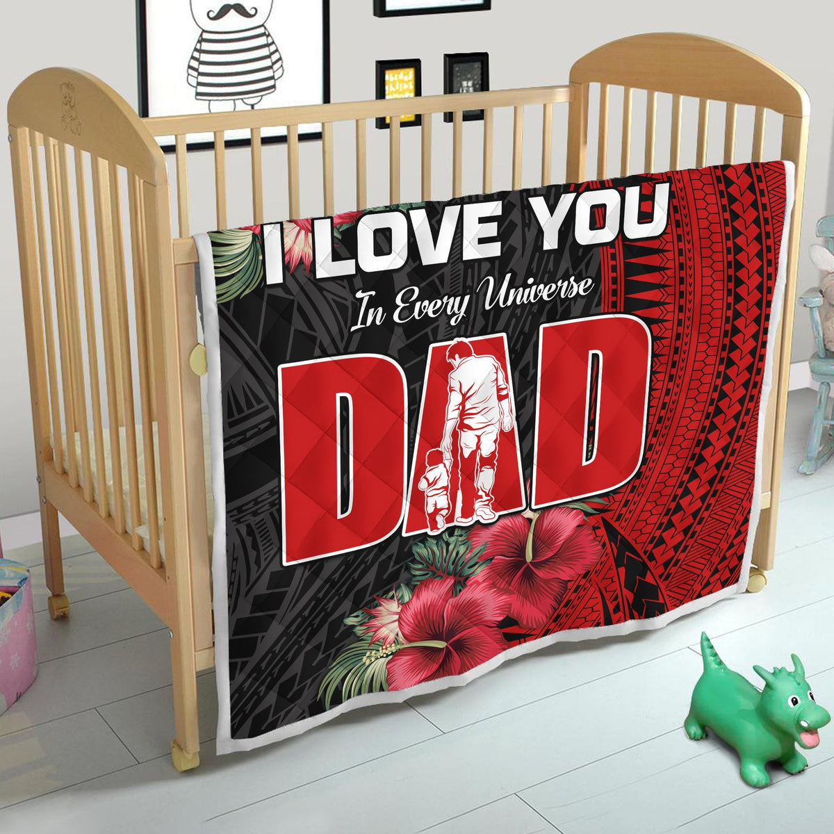 Happy Fathers Day Premium Quilt Polynesian Best Dad Ever LT13 - Polynesian Pride
