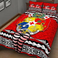 (Custom Personalised) Tonga Ngatu Quilt Bed Set Red Style LT6 Red - Polynesian Pride
