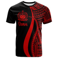 Samoa T Shirt Red Polynesian Tentacle Tribal Pattern Unisex Red - Polynesian Pride
