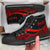 American Samoa Custom Personalised High Top Shoes Red - Polynesian Tentacle Tribal Pattern Unisex Black - Polynesian Pride