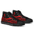 Tuvalu High Top Shoes Red - Polynesian Tentacle Tribal Pattern - Polynesian Pride