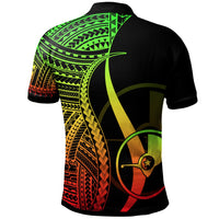 Yap Polo Shirt Reggae Polynesian Tentacle Tribal Pattern - Polynesian Pride