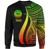 Tahiti Sweatshirt - Reggae Polynesian Tentacle Tribal Pattern Unisex Reggae - Polynesian Pride
