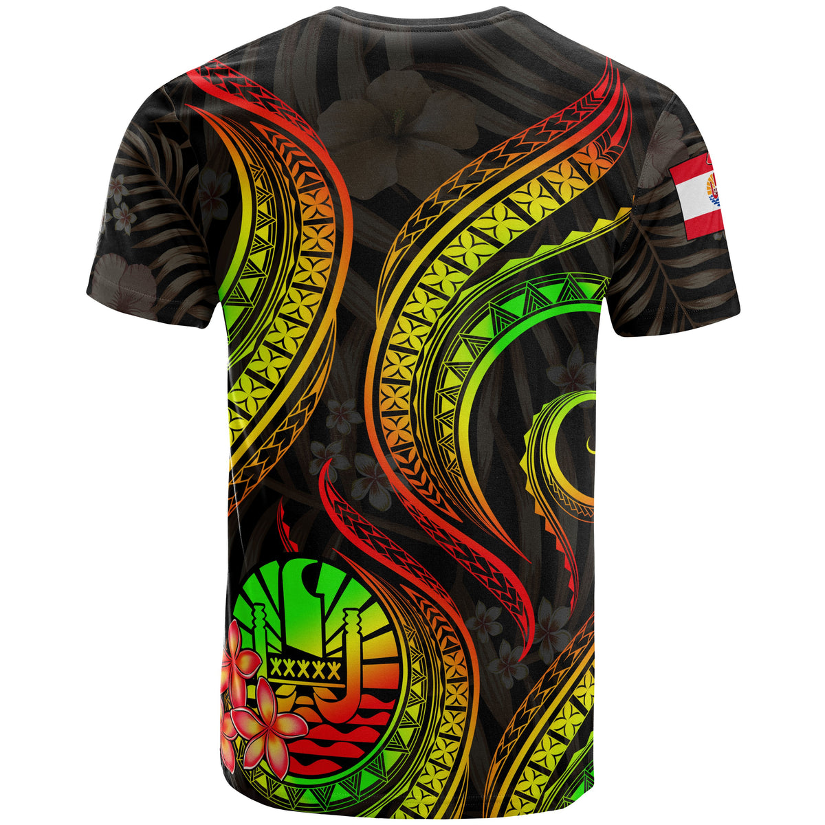 Tahiti Polynesian T Shirt Reggae Plumeria - Polynesian Pride