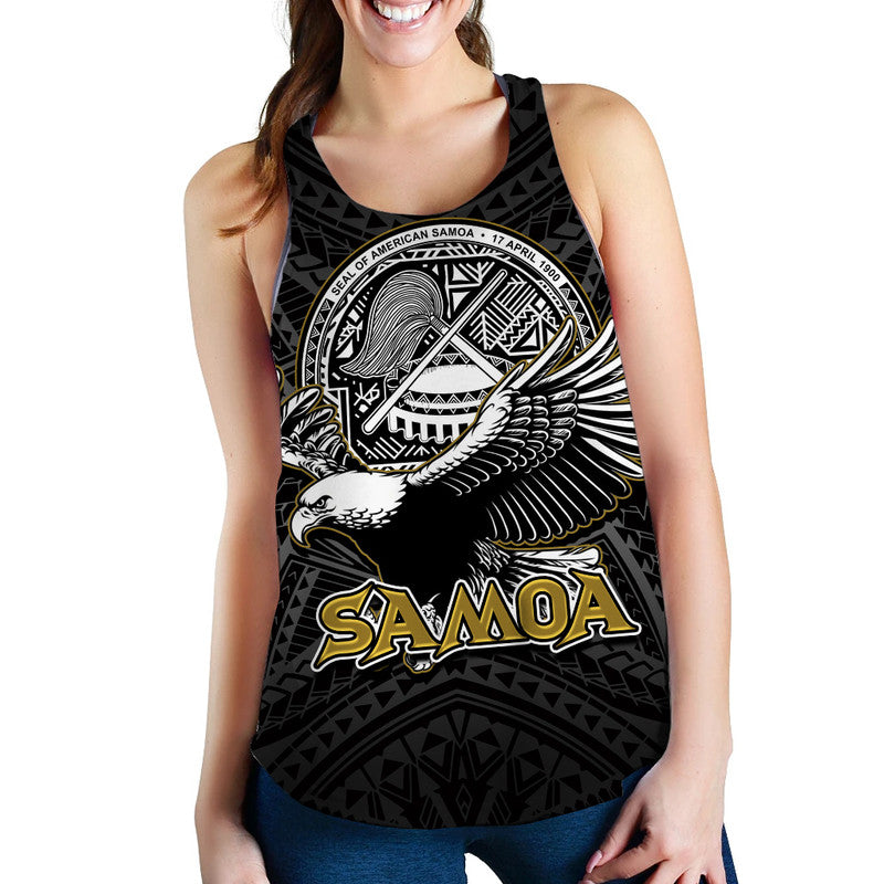 Seal of American Samoa Women Tank Top LT6 Black - Polynesian Pride