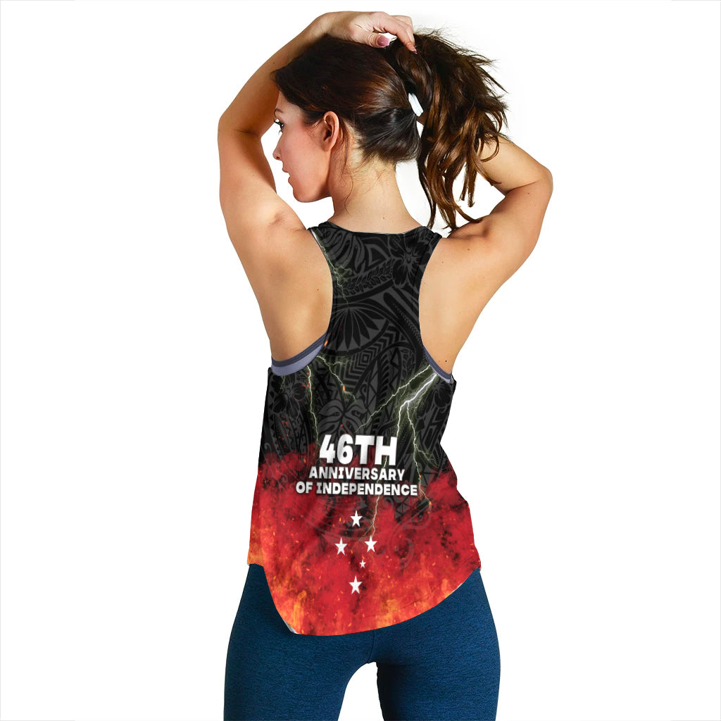 Papua New Guinea Women Racerback Tank Independence Day Special Style LT16 - Polynesian Pride