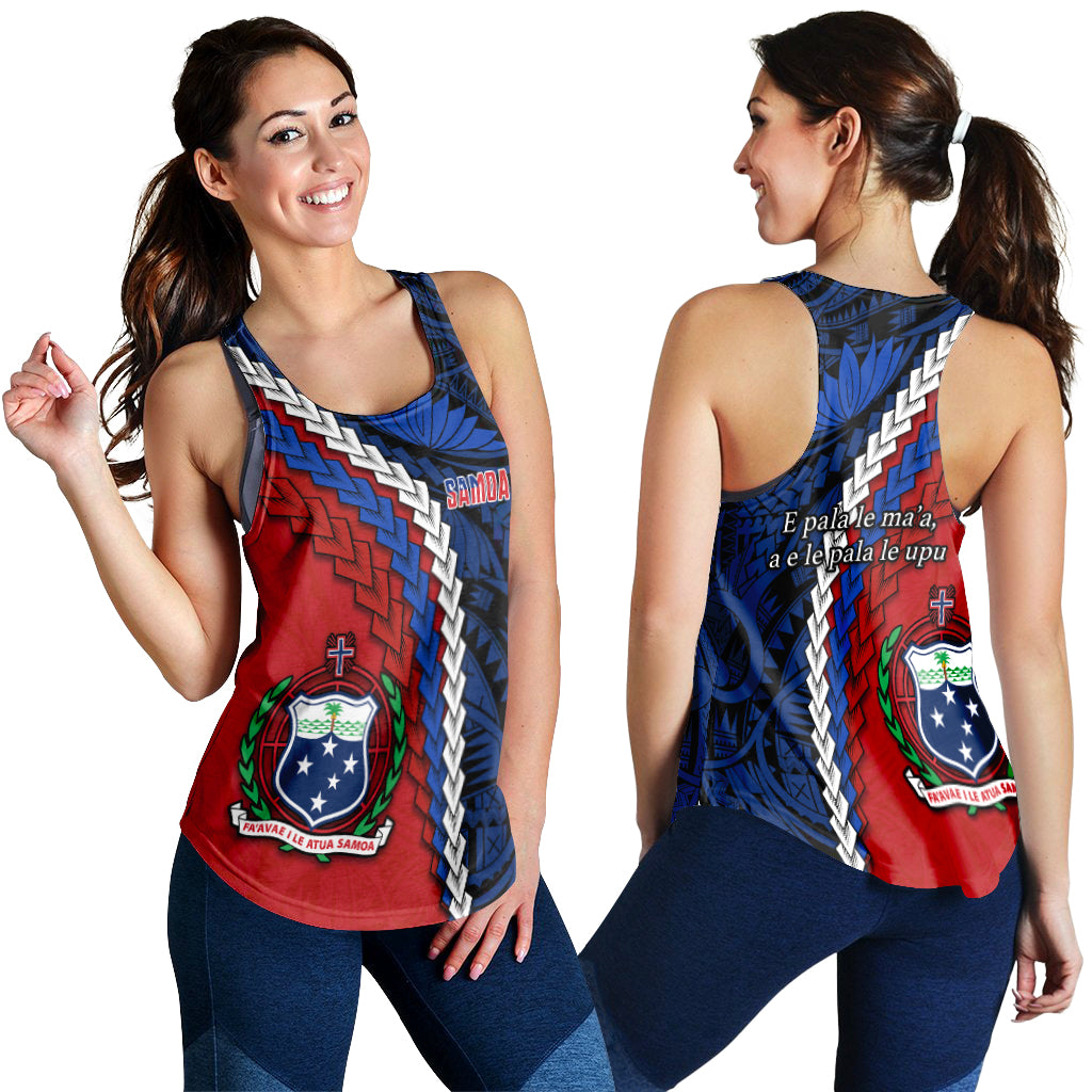 Samoa Polynesian Women Racerback Tank Quotes LT13 - Polynesian Pride