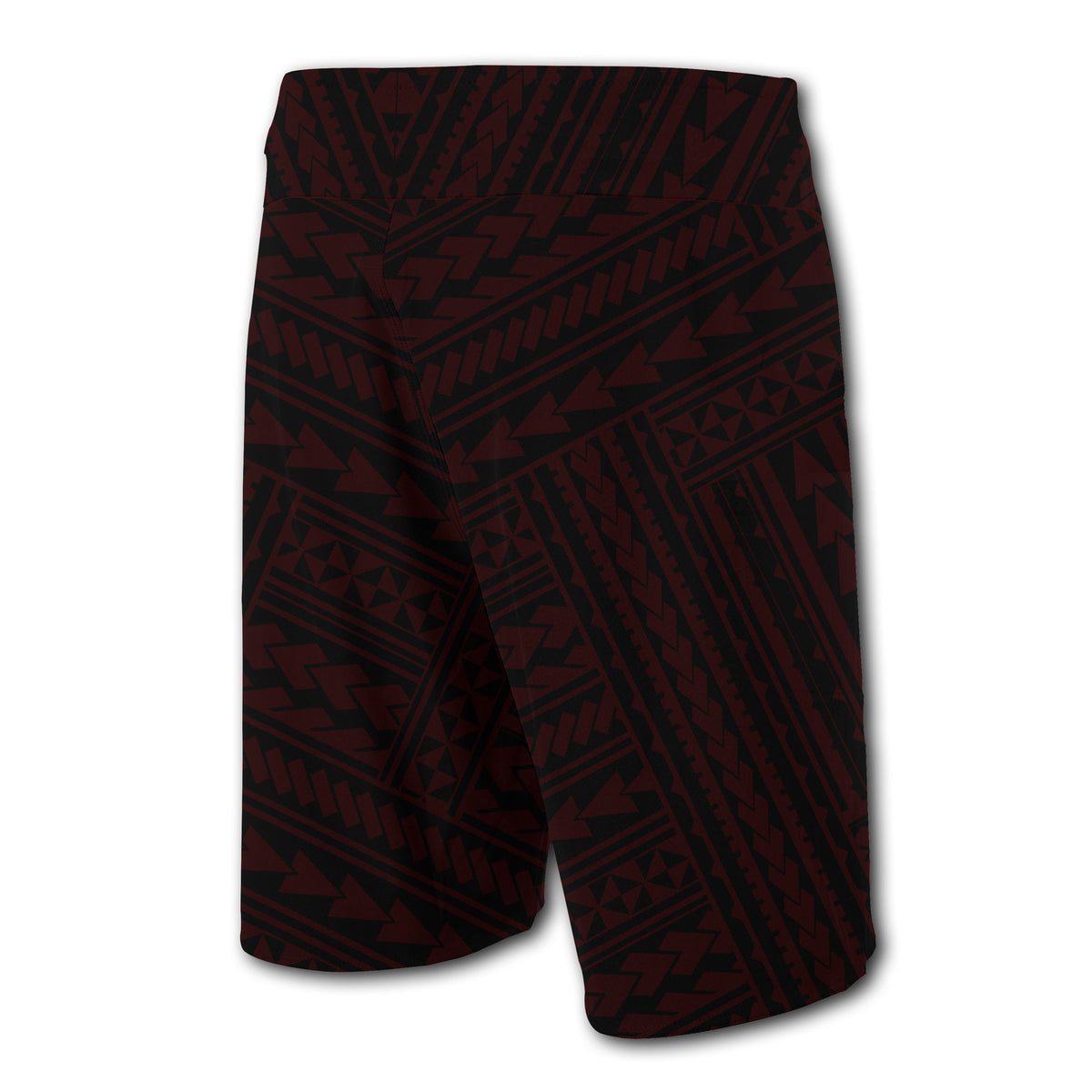 Hawaii Kakau Polynesian Kanaka Map Board Shorts - Red - Polynesian Pride