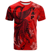 Yap T Shirt Polynesian Phoenix Bird, Fairytales Bird Red Unisex Red - Polynesian Pride