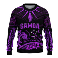 (Custom Personalised) Samoa Tatau Sweater Purple Polynesian Ula Nifo LT13 Unisex Purple - Polynesian Pride