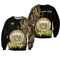 (Custom Personalised) Hawaiian Polynesian Sweatshirt Gold Seal of Hawaii LT13 Unisex Gold - Polynesian Pride