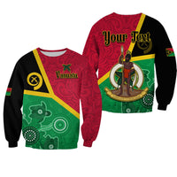 (Custom Personalised) Vanuatu Sweatshirt Aboriginal Turtle Mix Sand Drawing LT13 Unisex Red - Polynesian Pride
