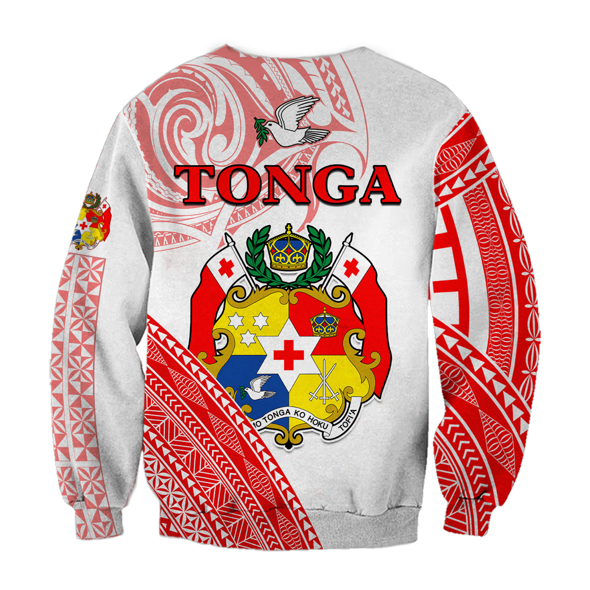 (Custom Personalised) Tonga Sweatshirt Tongan Pattern Blithesome LT13 - Polynesian Pride