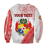 (Custom Personalised) Tonga Sweatshirt Tongan Pattern Blithesome LT13 Unisex Red - Polynesian Pride