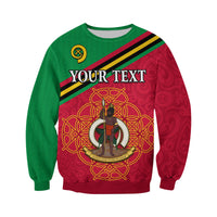 (Custom Personalised) Vanuatu Sweatshirt Pattern Sand Drawing LT13 - Polynesian Pride