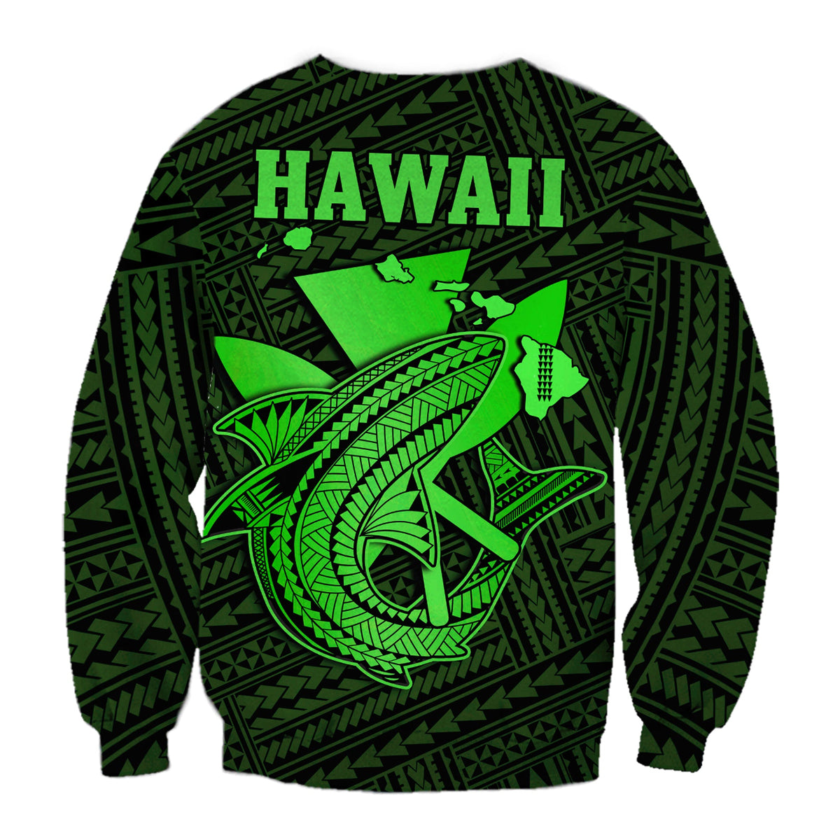 (Custom Personalised) Hawaii Sweatshirt Kakau Kanaka Maoli Combine Polynesian Shark Ver.02 LT14 - Polynesian Pride