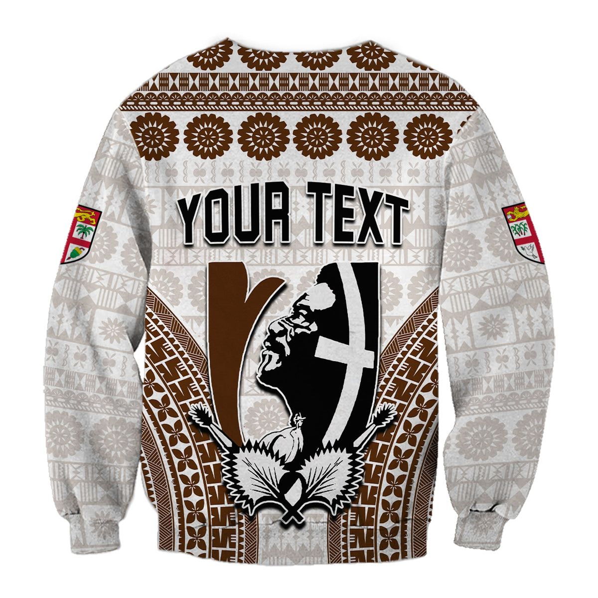 Custom Personalised Fiji Rugby Bati Sweatshirt Proud Tapa Pattern LT13 - Polynesian Pride