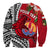 (Custom Personalised) Tahiti Islands Sweatshirt Polynesian Shark Mix Tropical Flowers LT14 - Polynesian Pride