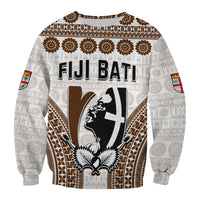 Custom Text and Number Fiji Rugby Bati Sweatshirt Proud Tapa Pattern LT13 - Polynesian Pride