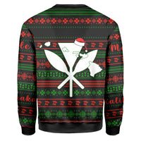 Hawaii Santa Claus Surf Christmas Pattern Sweatshirt - Tan Style - AH - Polynesian Pride