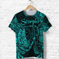 Scorpio Zodiac Polynesian T Shirt Unique Style Turquoise LT8 - Polynesian Pride