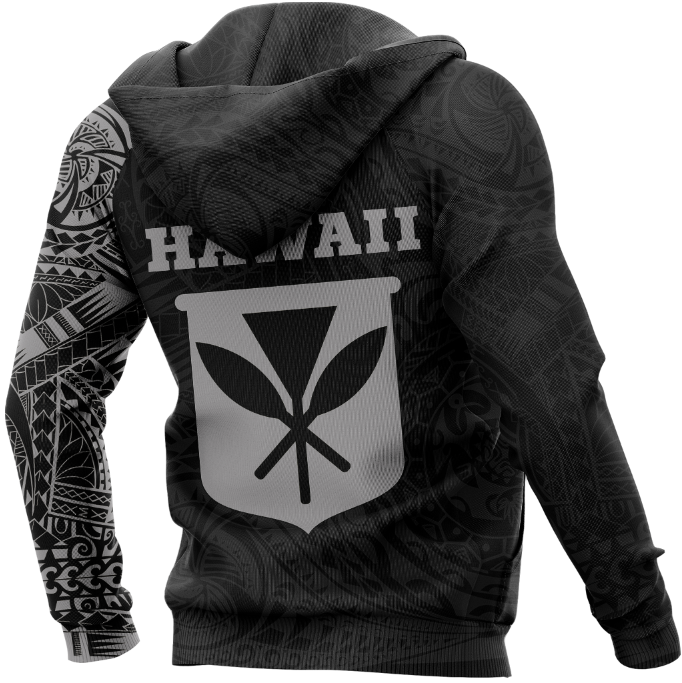 Polynesian Hoodie Kanaka Maoli Flag Polynesian Tattoo Style Special Version - Polynesian Pride