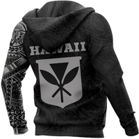 Polynesian Hoodie Kanaka Maoli Flag Polynesian Tattoo Style Special Version - Polynesian Pride