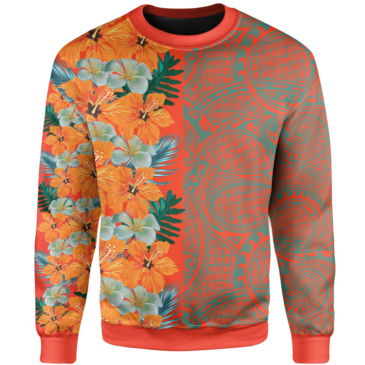 Tropical Polynesian - Hawaiian Sweatshirt - Haka Style - Polynesian Pride