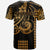 Custom Kakau Hawaiian Polynesian T Shirt Gold LT6 - Polynesian Pride
