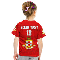 (Custom Text and Number) Kolisi Tonga College Atele T Shirt KID 140 Years Anniversary Tongan Ngatu LT13 - Polynesian Pride