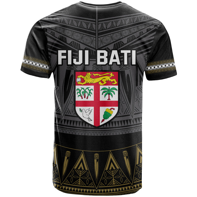 Fiji Rugby Bati T Shirt Fijian Coat of Arms Tapa Pattern LT9 - Polynesian Pride