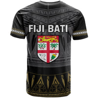 Fiji Rugby Bati T Shirt Fijian Coat of Arms Tapa Pattern LT9 - Polynesian Pride